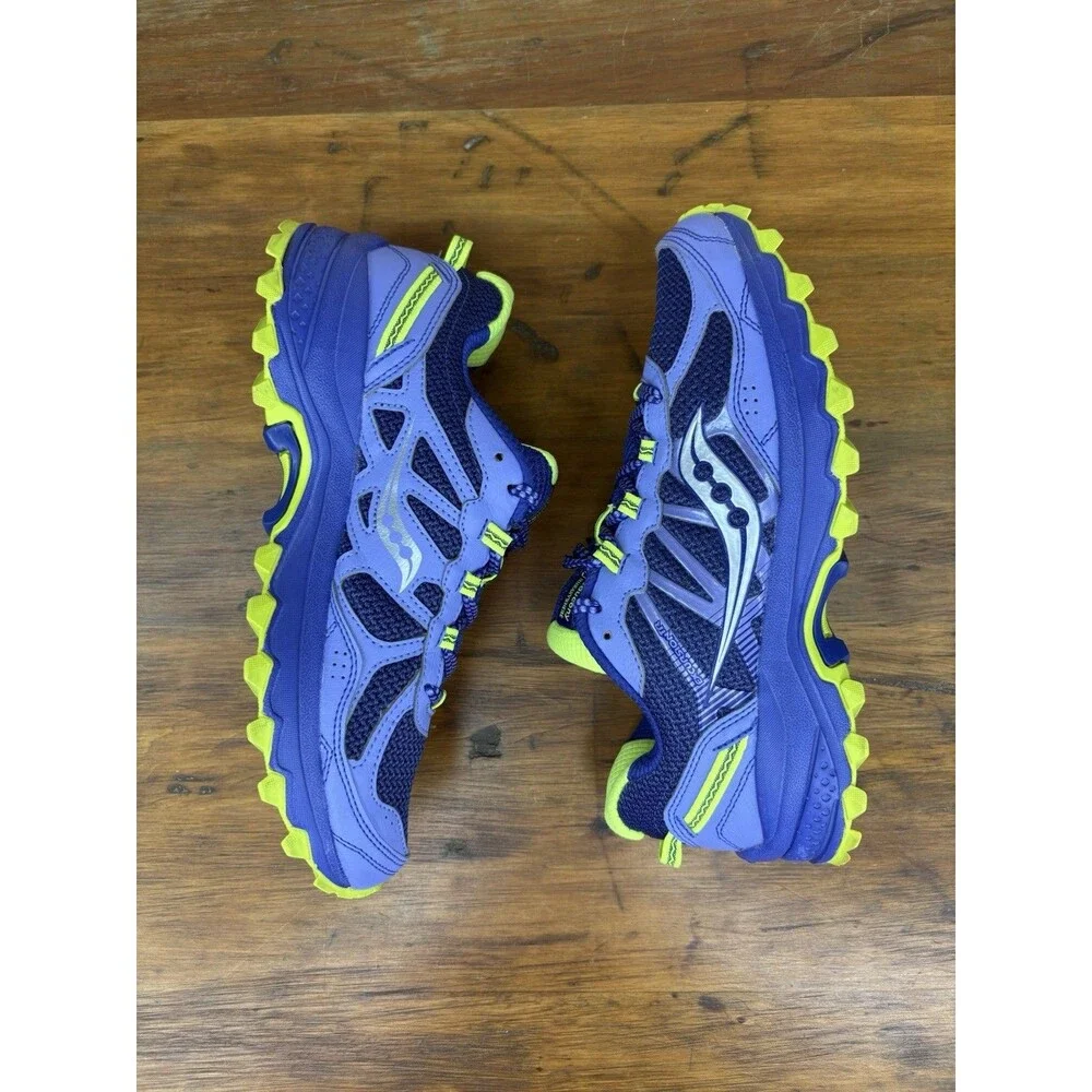 Saucony Excursion TR11 Womens Size 7.5 Blue Purple Trail Running Shoes Sneakers